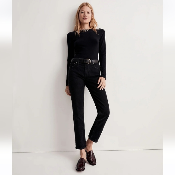 Madewell Mid-Rise Perfect Vintage Jean in Clean Black Wash Size 28 - Picture 1 of 14